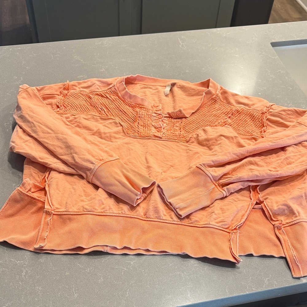 Pilcro Coral Textured Top